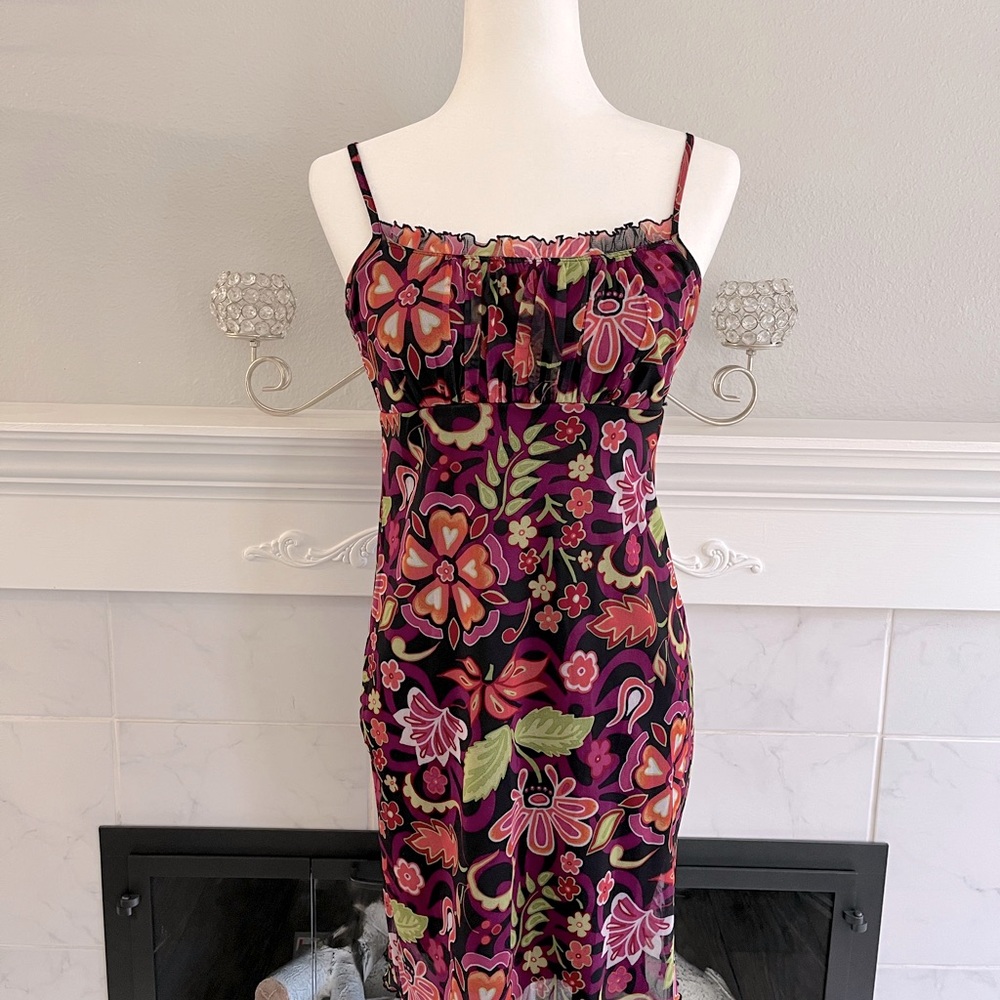 Fun colorful cocktail dress.